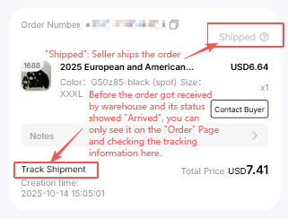 Litbuy My Orders page showing Checked In (Warehoused) status with a tracking detail popup displaying domestic tracking number JD123456 and confirmation that the package has been sent to the Litbuy warehouse — buyers can tap Copy Tracking No. to verify arrival on Chinese domestic courier tracking platforms