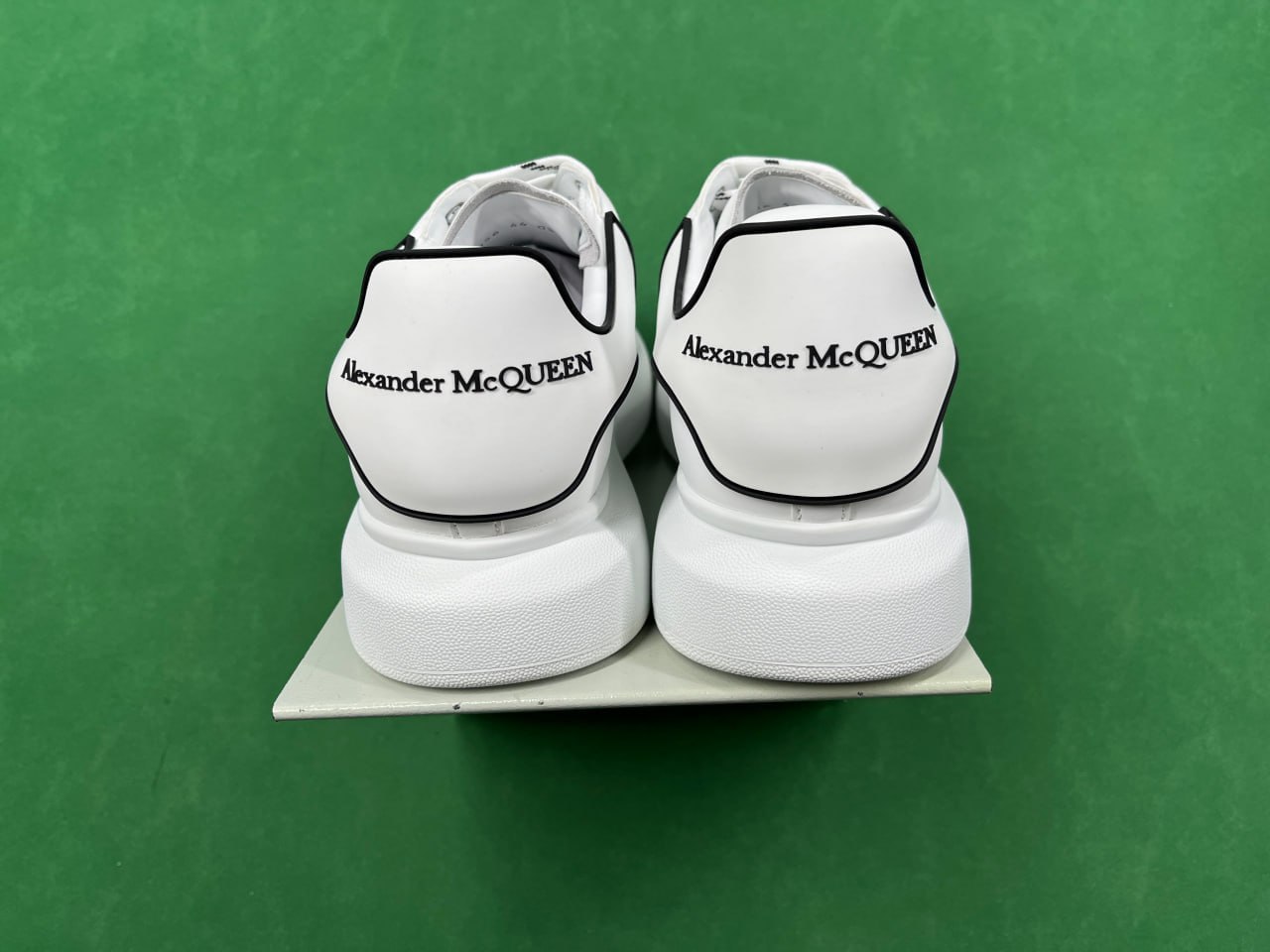 BF Batch  Alexander McQueen White and Gold Oversized Sneakers -2